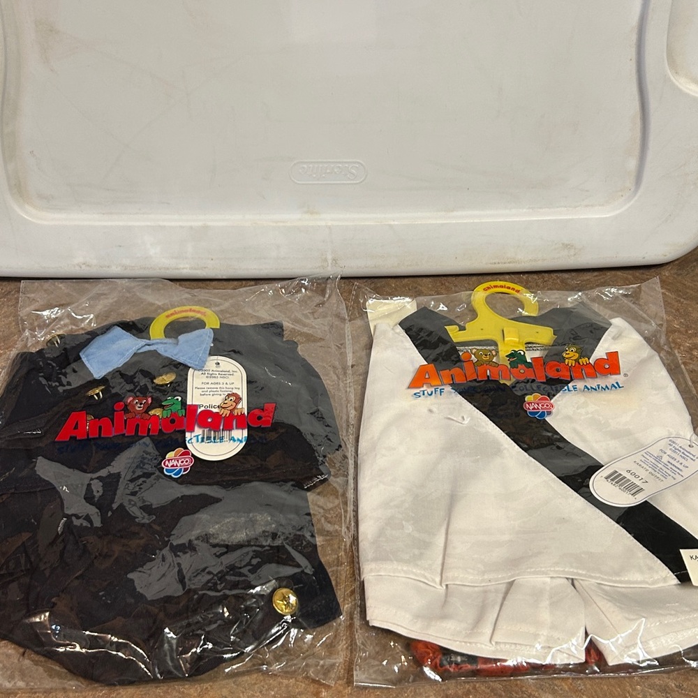 NWT Nanco Animaland 2pc Karate Outfit & Police Set for your Plush Animals
